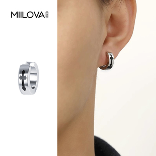 十字架耳夹男潮小众韩版简约个性百搭不褪色耳圈时尚ins