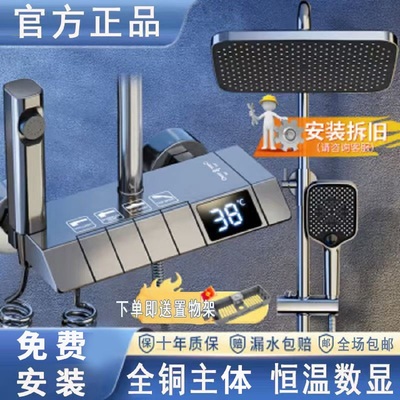 【免费安装】九牧王全铜花洒套装