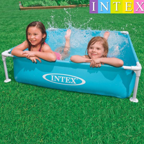 INTEX 57173蓝色小方形管架水池 户外支架游泳池