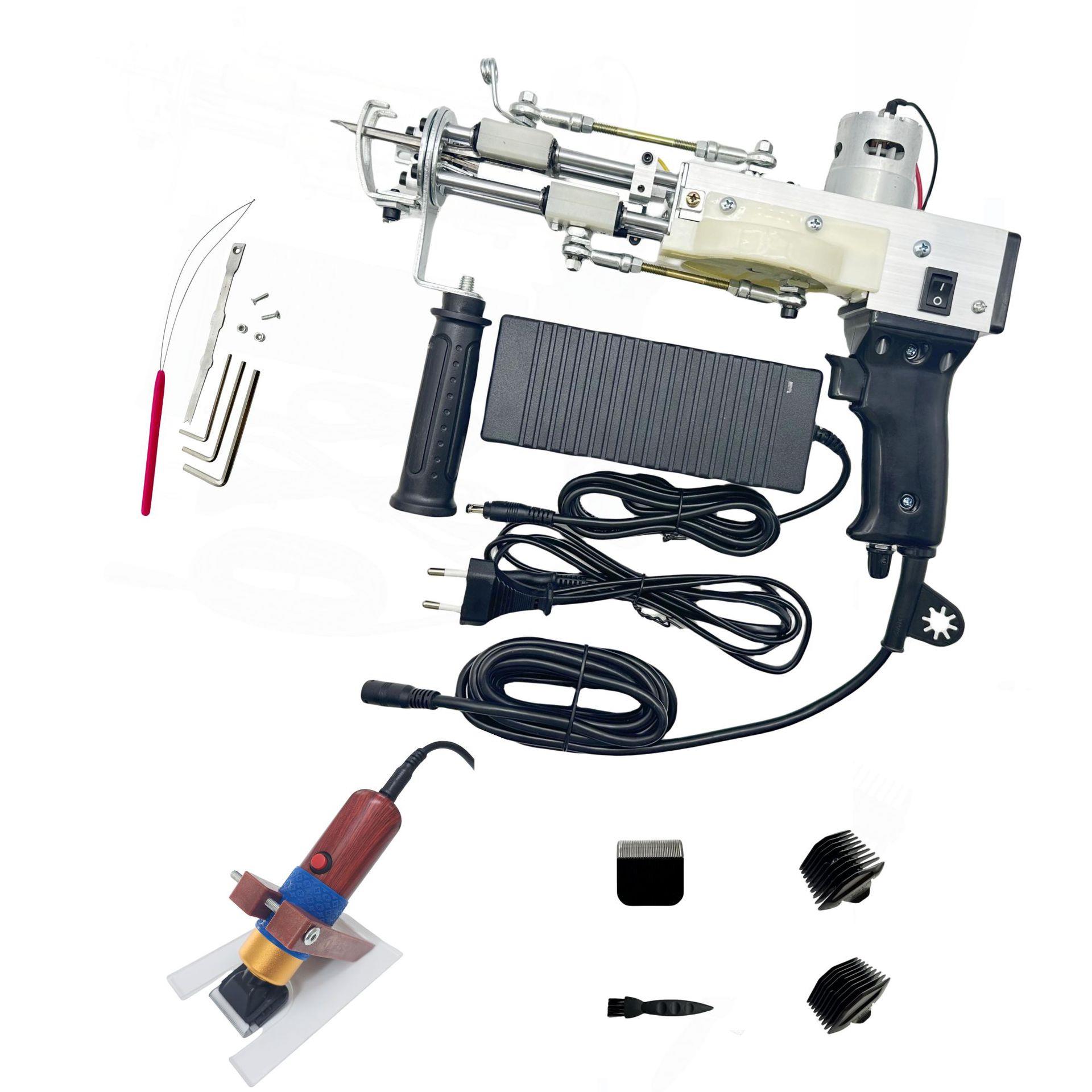 tuftinggun厂家手持地毯织枪电枪二合一簇绒枪套装