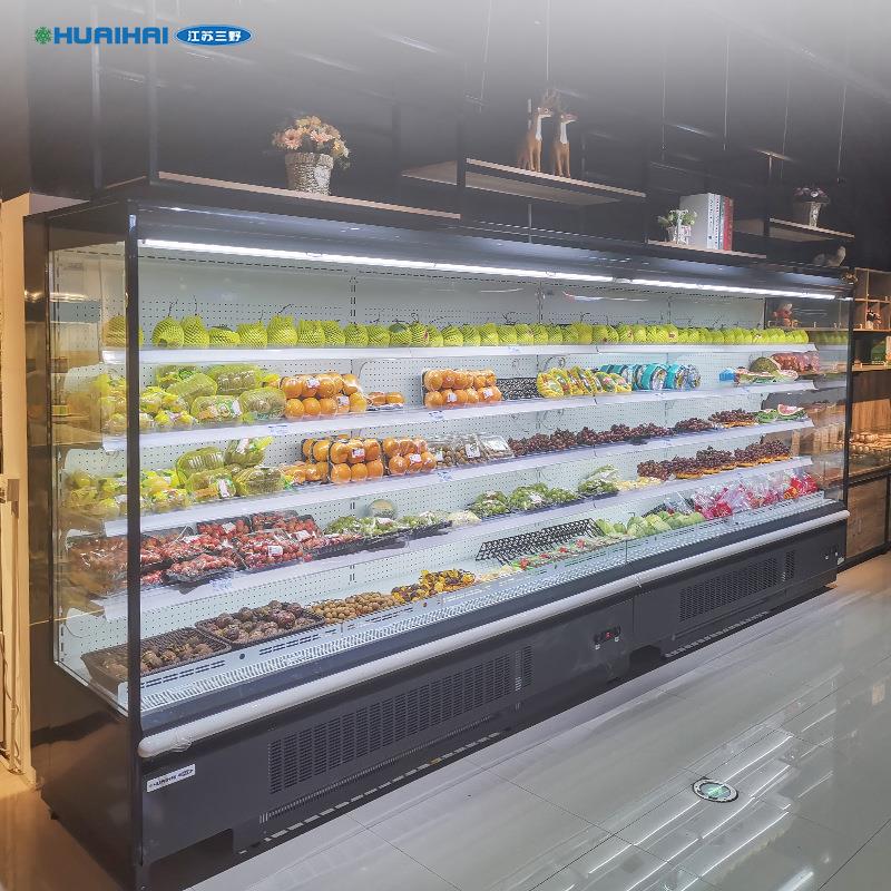 冷藏风幕柜一体机果蔬保鲜冷柜麻辣烫展示柜饮料柜商用冷藏展示柜