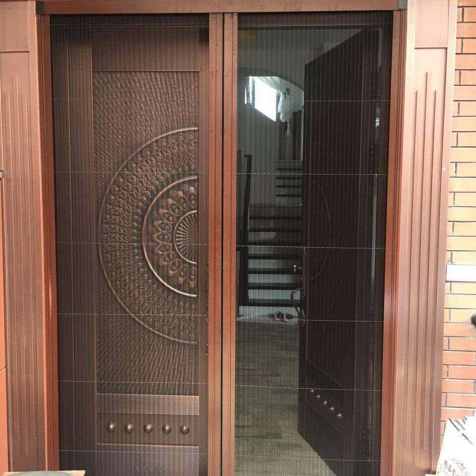 安徽门窗供应链式无轨纱门铝合金折叠网隐形纱门