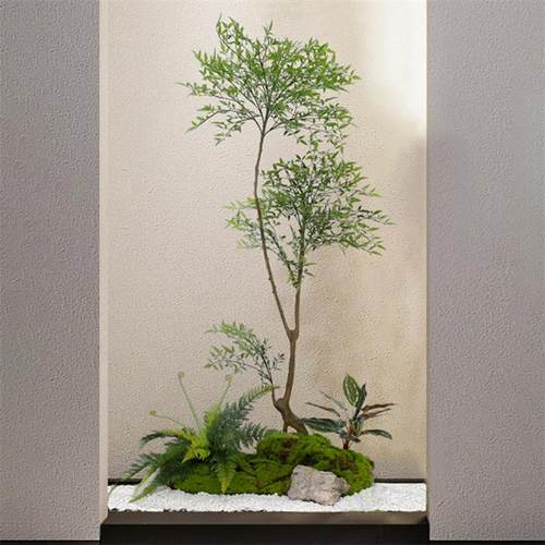 旅人蕉橱窗装饰树假绿植景观造景室内人造景组合摆件仿真南天竹