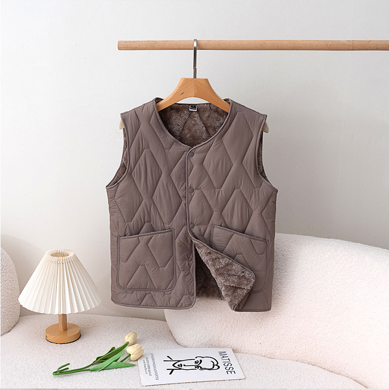 秋冬季羽绒棉男马甲青年学生保暖背心修身加绒加厚坎肩中老年内穿