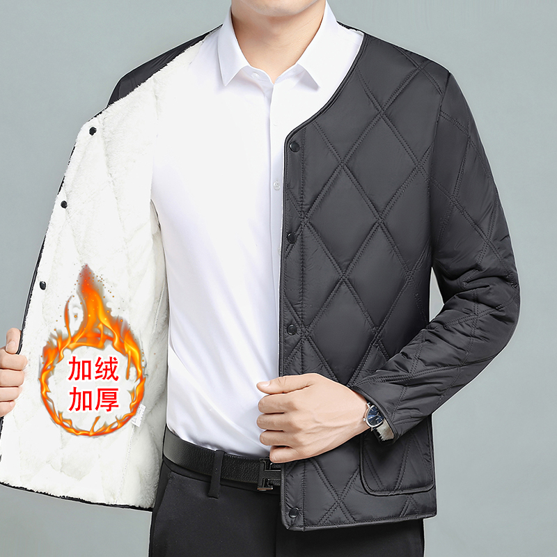 吉皮鸟加绒加厚短款羽绒棉服