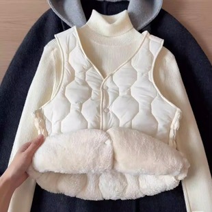 小红书爆款 背心内外穿百搭内胆 马夹2025秋冬羽绒棉马甲女加绒短款