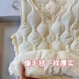 小红书爆款 背心百搭内胆 马夹厚2025秋冬羽绒棉马甲女加绒保暖短款