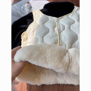 背心内穿百搭内胆 羽绒棉马甲女加绒保暖短款 小红书爆款 2025秋冬季