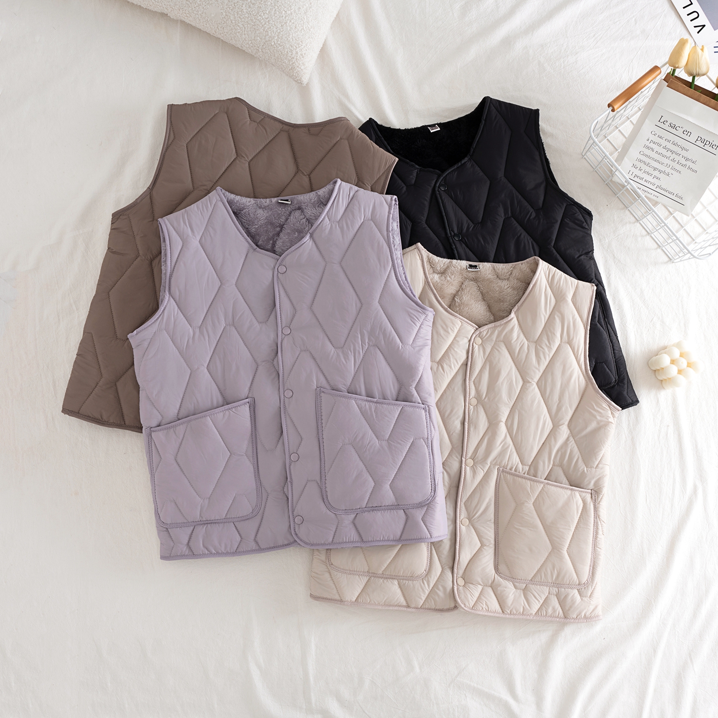 羽绒棉马甲男轻薄保暖背心内胆小棉袄打底内穿坎肩秋冬季外套马夹