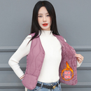 坎肩中老年背心 短款 吉皮鸟2025秋冬新款 羽绒棉马甲女加绒马夹修身