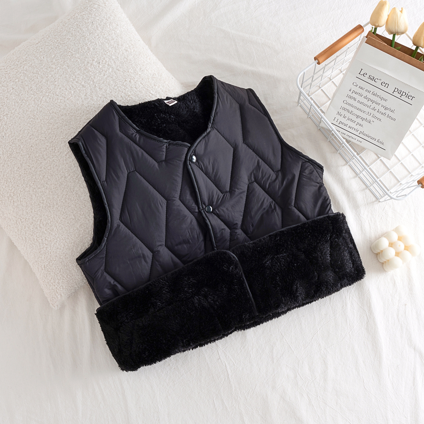 秋冬季羽绒棉男士马甲青年学生保暖修身加绒加厚坎肩内穿打底背心