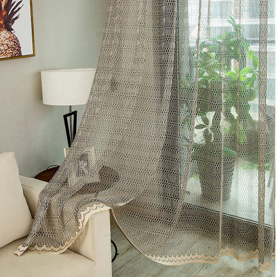 纱帘薄纱窗帘窗纱透光不透人客厅隔断阳台书房成品定制隔帘落地