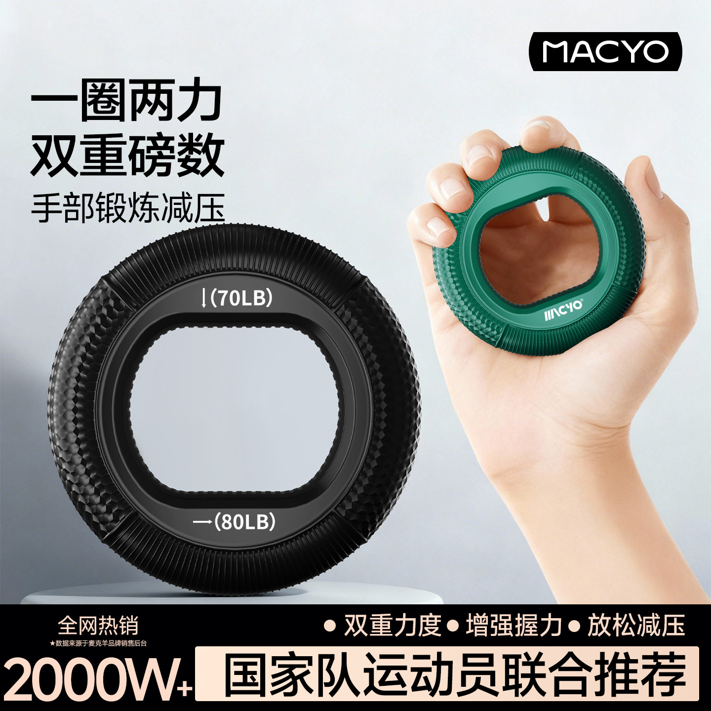 握力圈手指力量训练小臂康复握力器双重磅数办公手掌学生健身器材,运动/瑜伽/健身/球迷用品,握力器,淘宝优惠券,粉丝福利购,淘宝优惠卷