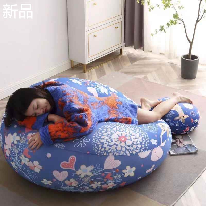 懒人沙发布套豆袋可睡可躺可拆洗沙发儿童卡通颗粒填充阳台榻榻米