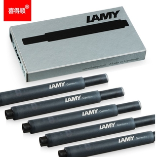 lamy墨囊国潮德国钢笔墨胆t10狩猎者恒星系列一次性蓝黑色5支墨胆不堵笔黑色蓝黑色通用学生办公凌美笔芯