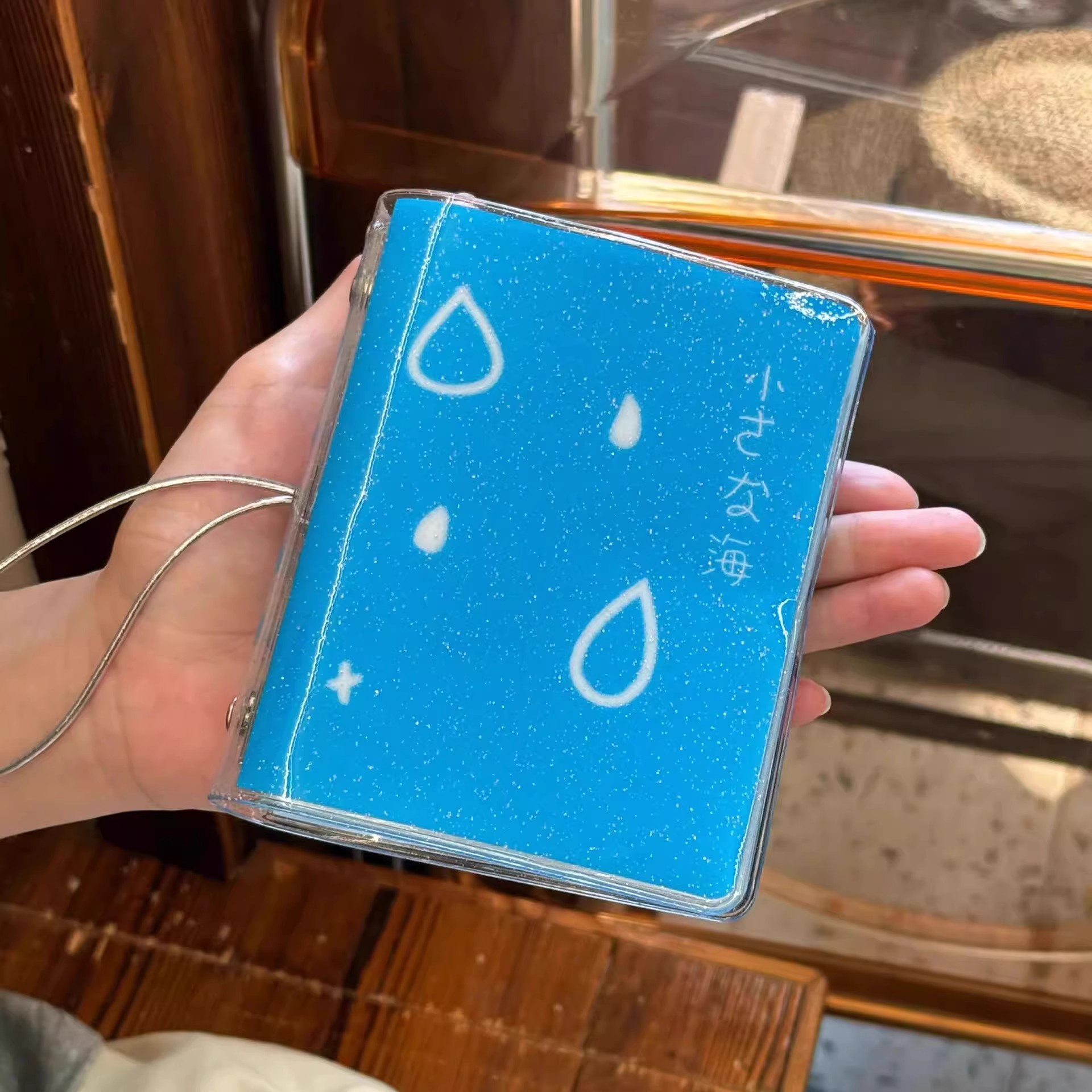 玻璃海蓝色m5活页手帐本高颜值