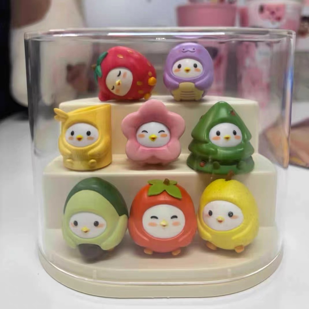 蚂蚁庄园小鸡摆件收纳盒多层牢固高透防尘收纳桌面摆件装饰展示盒