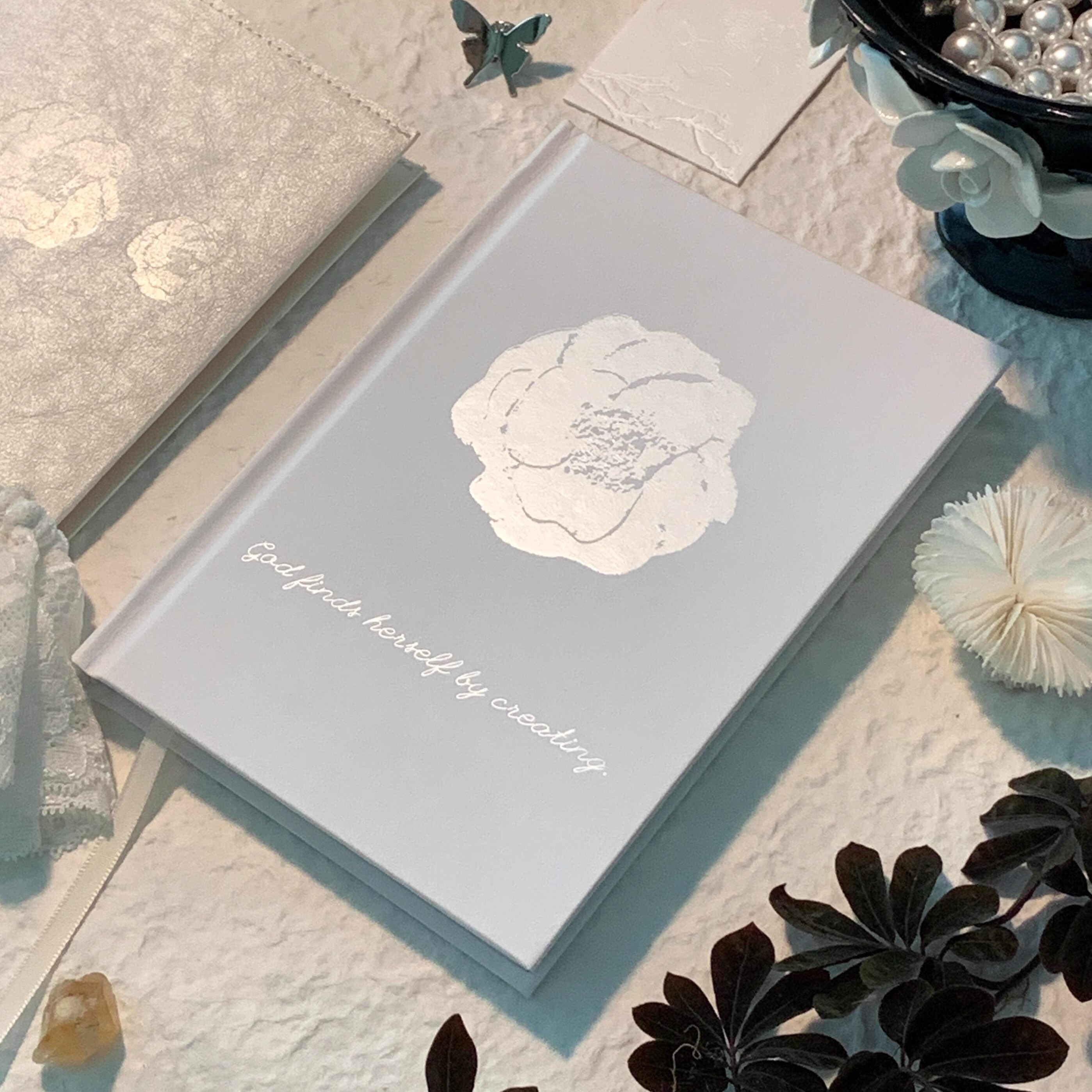 山茶与蝴蝶ins风复古手帐本b6