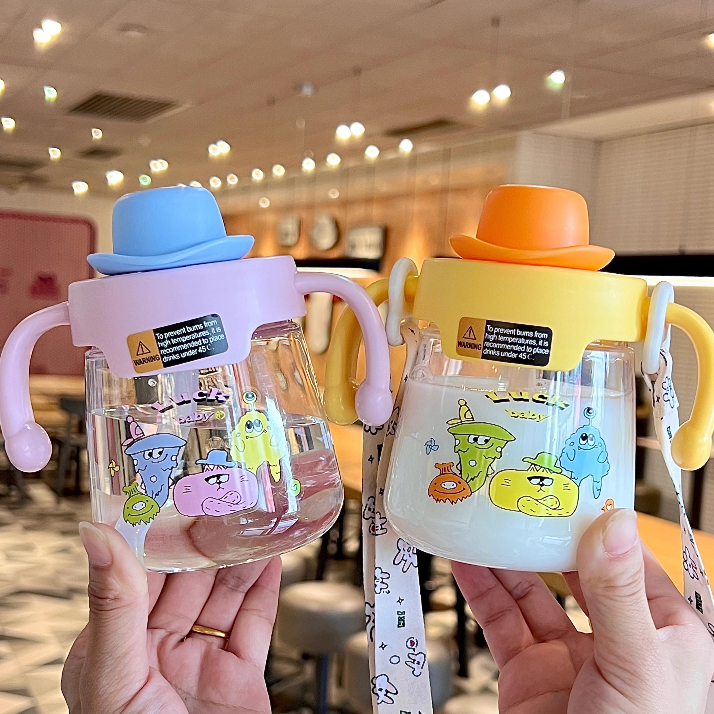 儿童水杯新款牛奶杯吸管杯幼儿园宝宝家用喝水杯子专用婴儿饮水杯