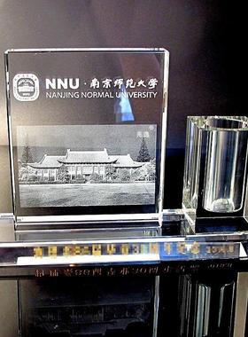 大学同学聚会纪念品周年校庆毕业商务庆典宣传礼品水晶内雕摆件