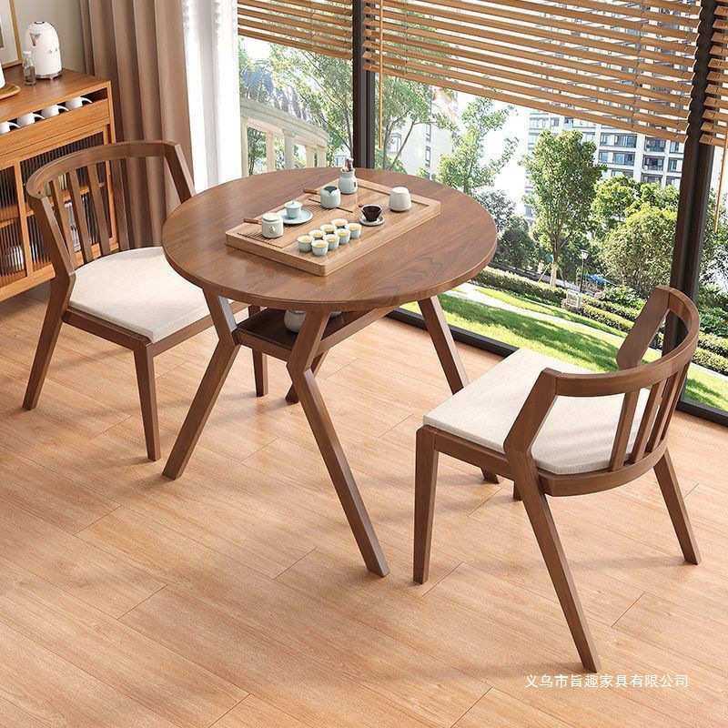 阳台休闲桌椅三件套实木茶桌一桌小户型家用二椅组合圆桌喝茶茶几,基础建材,脚轮/万向轮,淘宝优惠券,粉丝福利购,淘宝优惠卷