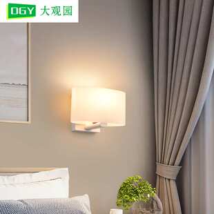 大观园现代简约卧室床头灯壁灯客厅主卧过道背景墙灯中山灯具485L