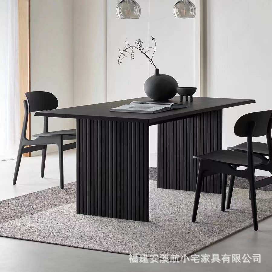侘寂风极简实木餐桌现代简约办公桌洽谈桌北欧原木格栅书桌饭桌,基础建材,脚轮/万向轮,淘宝优惠券,粉丝福利购,淘宝优惠卷