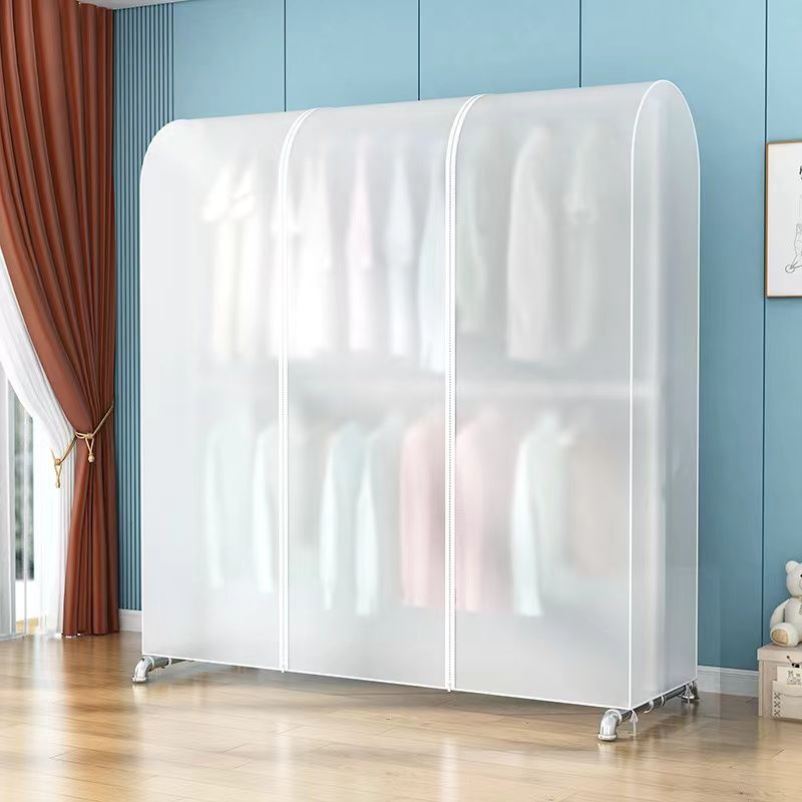 双层防尘罩200高落地挂衣服 遮尘盖布租房防油烟组合带衣架罩家用