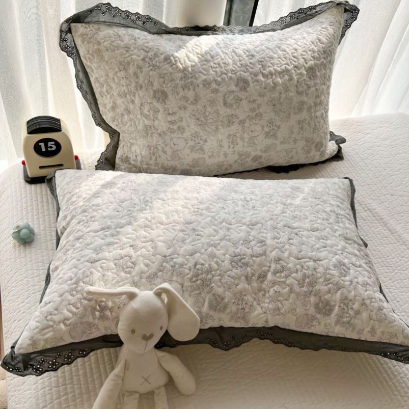 韩式ins全棉加厚枕套40x60单人纯棉枕头套48x74加大枕芯套50x80