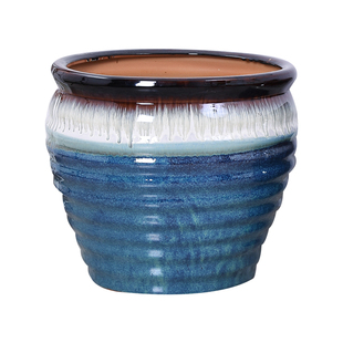 简约新款 落地陶瓷花盆种树特大号发财树多肉绿萝盆栽大口径花缸