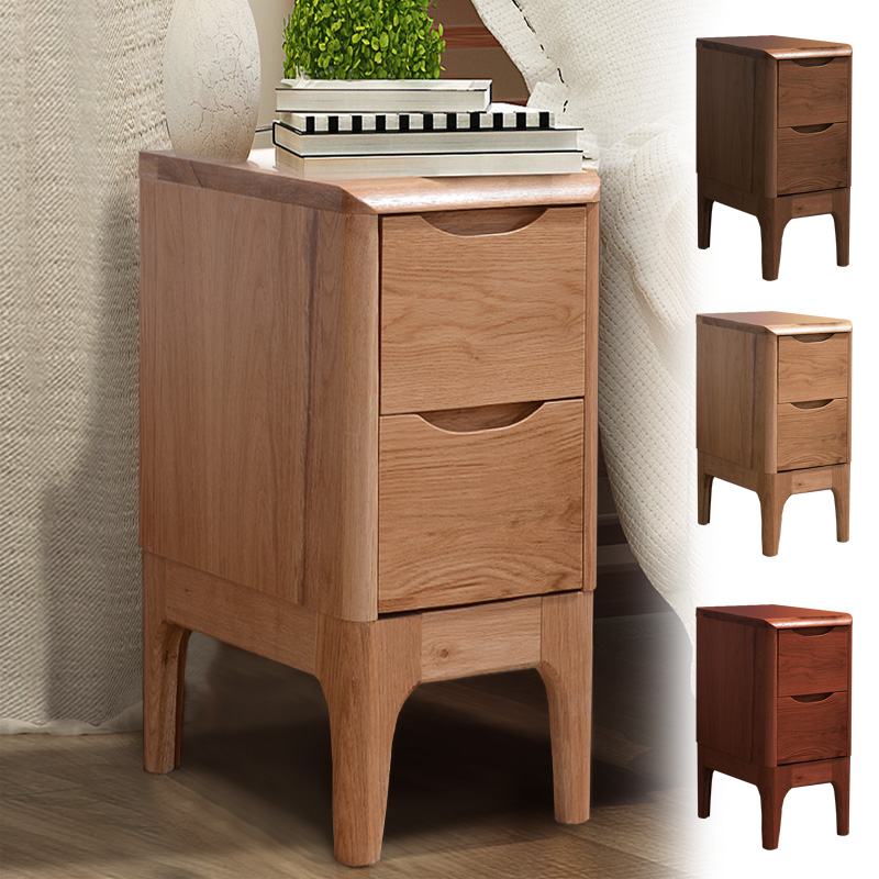 20\25\30\35\40\45cm简约中式全实木橡木小户型迷你窄床头柜灯柜
