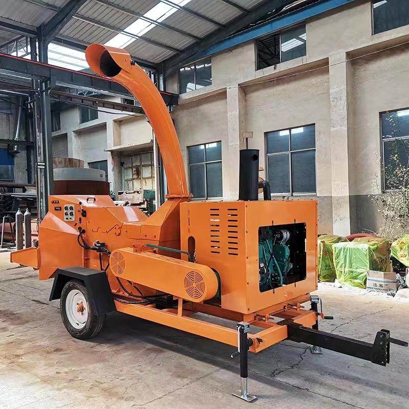 移动柴油树枝枝条粉碎机厂家绿化果园碎枝机干湿两用秸秆处理高效