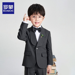 婚礼花童主持人钢琴演出服服装 2025新款 套装 罗蒙儿童礼服男童西装
