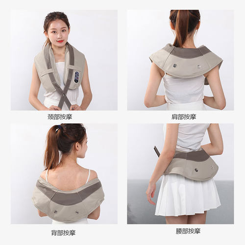 颈椎按摩器仪多功能全身捶背加热家用肩部肩颈部腰部脖子捶打披肩