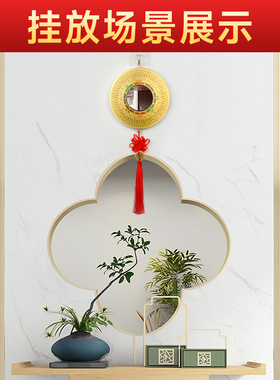 八卦镜家用门口罗经纯铜凸面镜凹镜九宫太极八卦镜子挂饰大门挂件