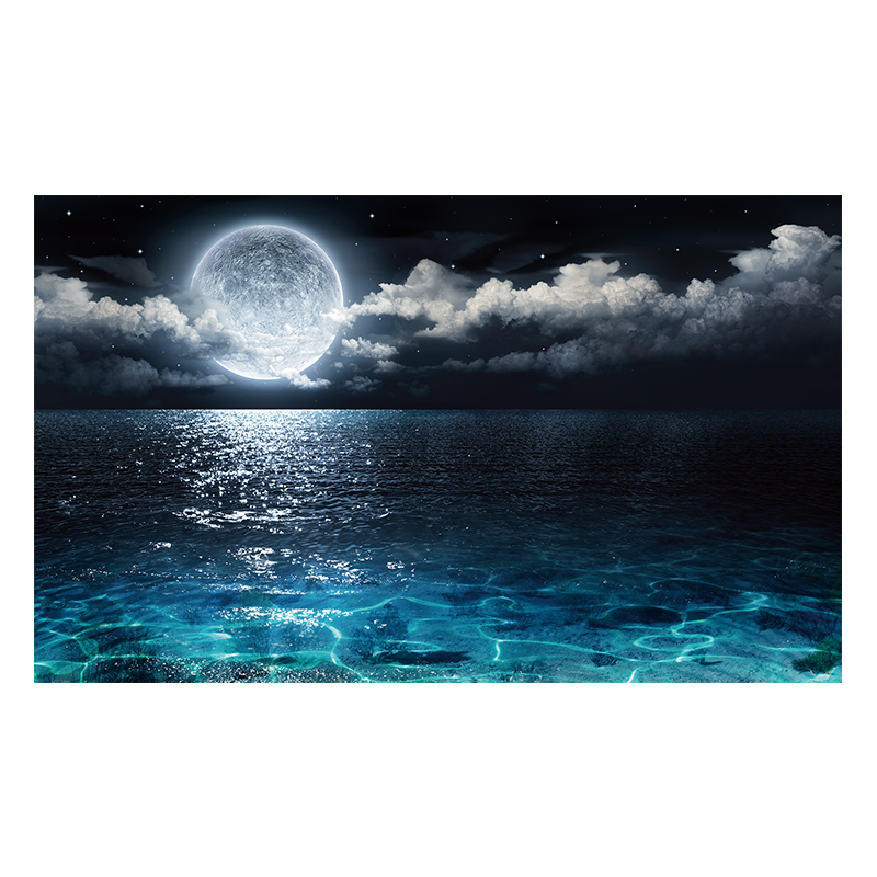 鱼缸背景纸画高清图3d立体鱼缸壁挂画宇宙水族箱鱼缸贴纸 yz079