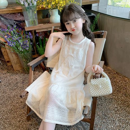 女童连衣裙2024新款夏季儿童洋气时髦吊带公主裙夏装小女孩裙子薄