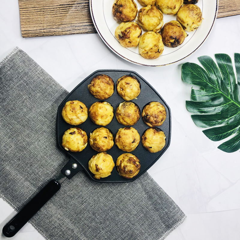 日式樱桃做章鱼小丸子的锅家用鹌鹑蛋烧烤盘机电磁炉不粘鱼烧模具