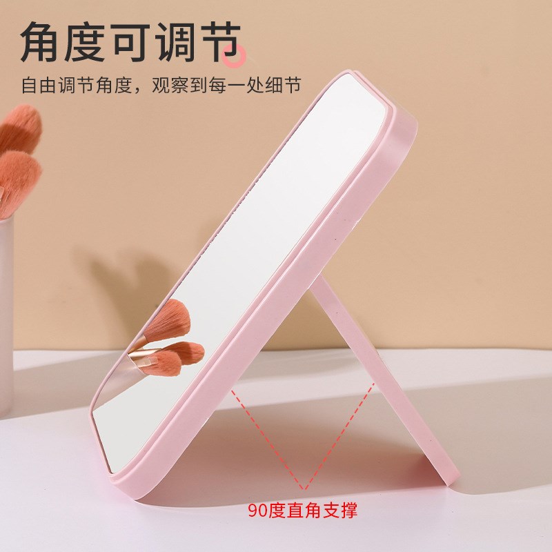 新疆包邮镜子台式桌面方化妆镜家用高清梳妆台折叠无美颜宿舍便携