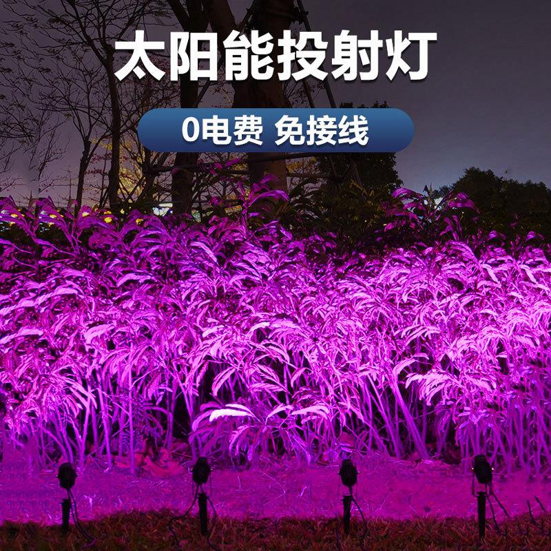 太阳能照树射树灯 户外防水庭院草坪插地灯 照树灯户外防水景观灯