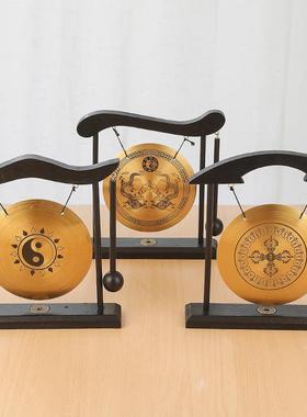 合金风铃摆件激光八卦百寿锣家居饰品装饰工艺品摆设铜锣工艺品