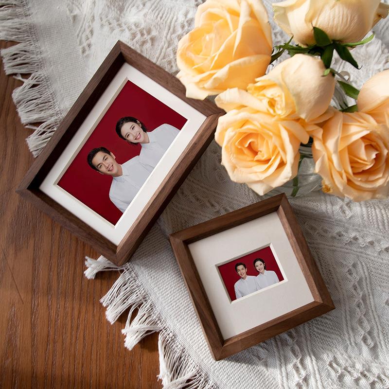 结婚登记照6寸相框摆台现代简约来图做任意尺寸洗照片做成相框