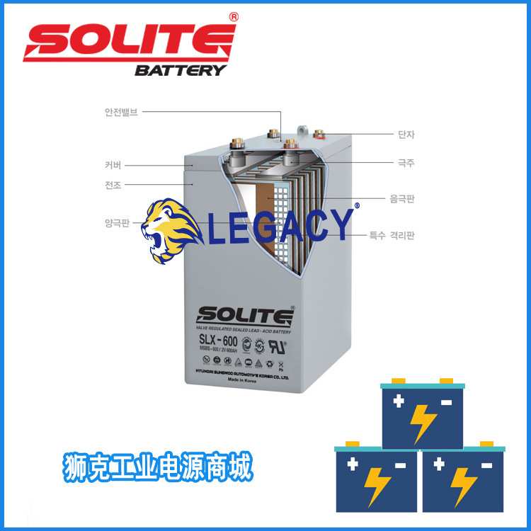 韩国SOLITE蓄电池SLX 300应急照明系统MSBS 300（2V300AH）