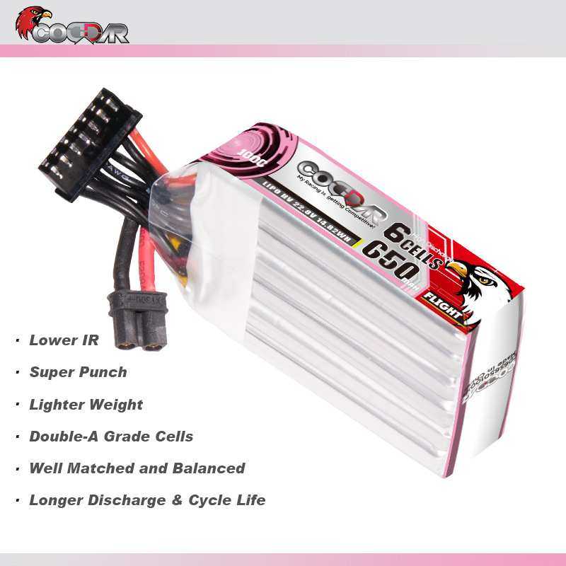 鹰氪CODDAR 650MAH 6S 22.8V 100C HV高倍率锂电池航模飞机LIHV