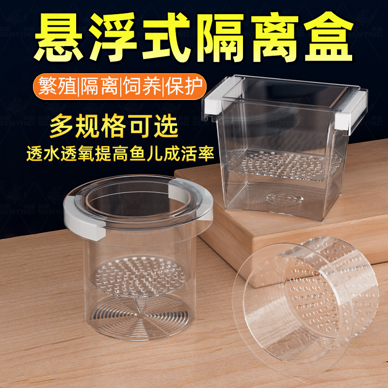 鱼缸孵化盒孔雀鱼繁殖隔离盒小型鱼卵鱼苗斑马鱼斗鱼缸内鱼缸用品