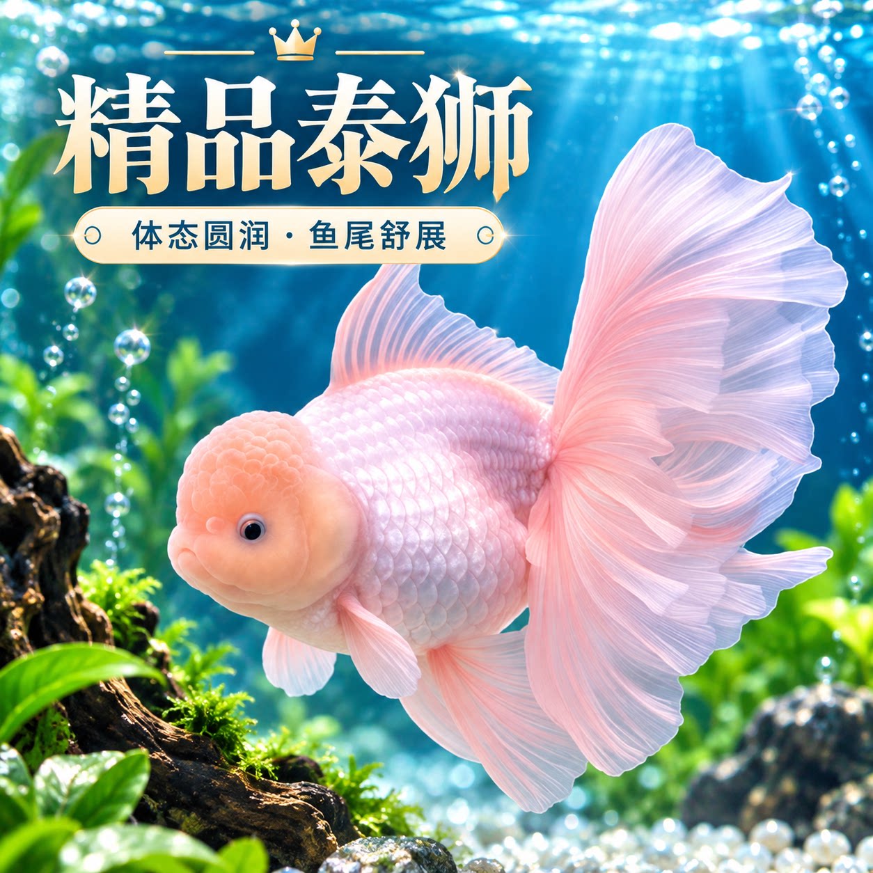 泰狮金鱼兰寿活鱼大尾玛丽百褶泰狮好养耐活淡水冷水鱼观赏鱼鱼苗