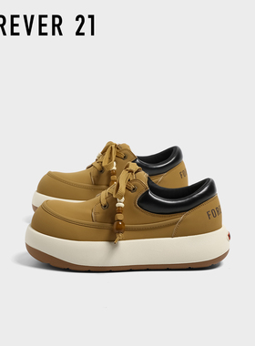 F21黄色马丁靴男2025新款秋季防水防滑Q版大头休闲耐磨防滑工装靴