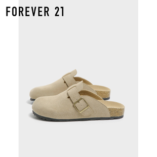 秋冬软底舒适外穿懒人一脚蹬包头拖鞋 2025新款 女款 F21半拖勃肯鞋