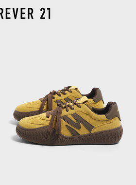 F21黄色德训鞋女款2025新款秋季软底轻便百搭学生复古休闲运动鞋