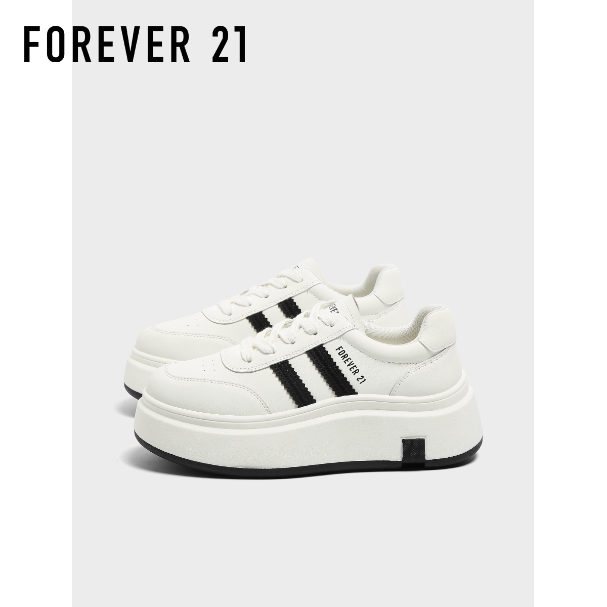 F21超厚底小白鞋女2025新款